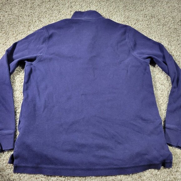 LACOSTE Sweater Mens 5 Blue 1/4 Zip Pullover  Long Sleeve Pockets Preppy Flaw* - Picture 8 of 9